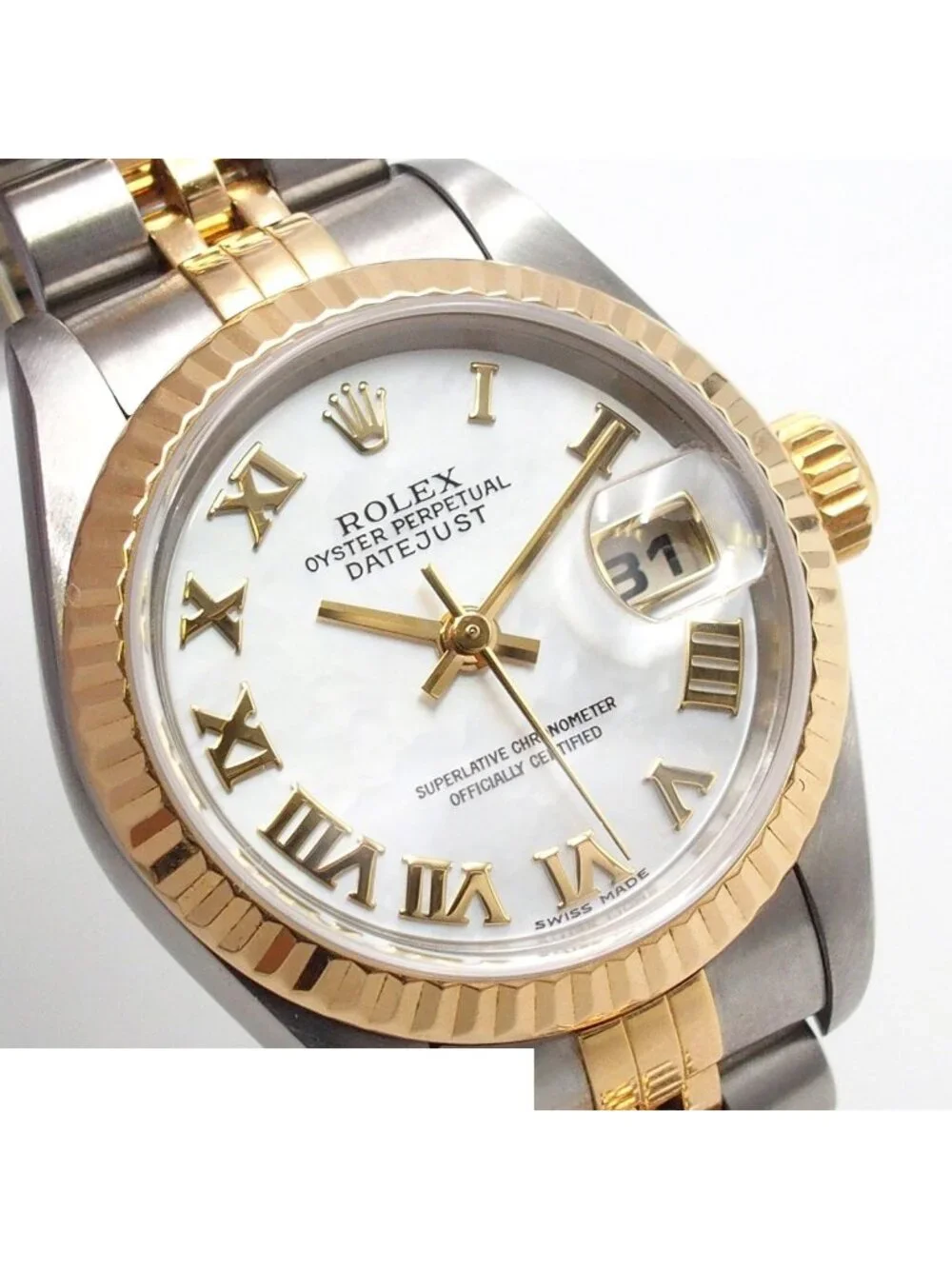Rolex Datejust Shell Stainless Steel Jubilee Bracelet Watch Automatic